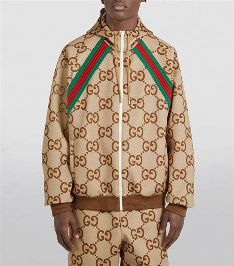 gucci mens ostrich jacket|gucci hooded jacket men.